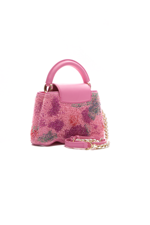 Louis Vuitton Pink Beaded Capushell Bag 