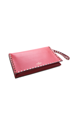 Valentino Red Rockstud Wristlet 