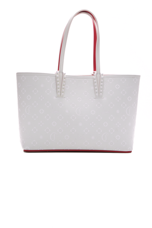 Louboutin Wht/Blue Thermal Cabata Tote Bag