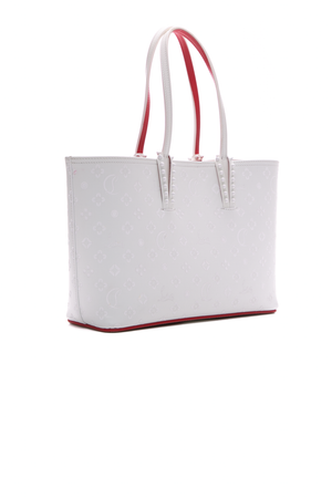 Louboutin Wht/Blue Thermal Cabata Tote Bag