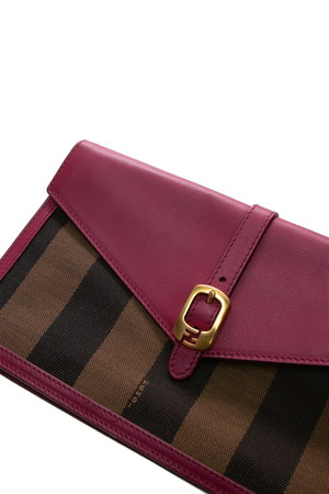 Fendi Medium Pequin Stripe Clutch