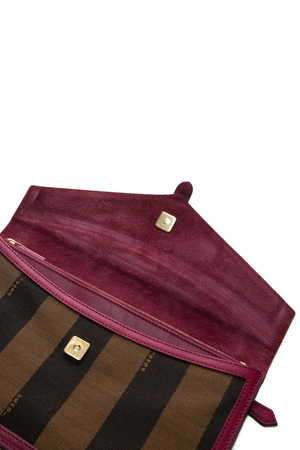 Fendi Medium Pequin Stripe Clutch