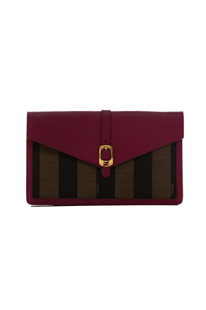 Fendi Medium Pequin Stripe Clutch