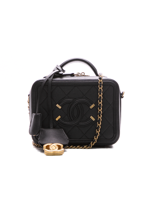 Chanel CC Filigree Vanity Case 