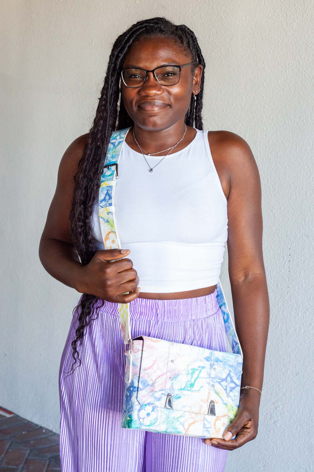 Watercolor Soft Trunk Messenger Bag