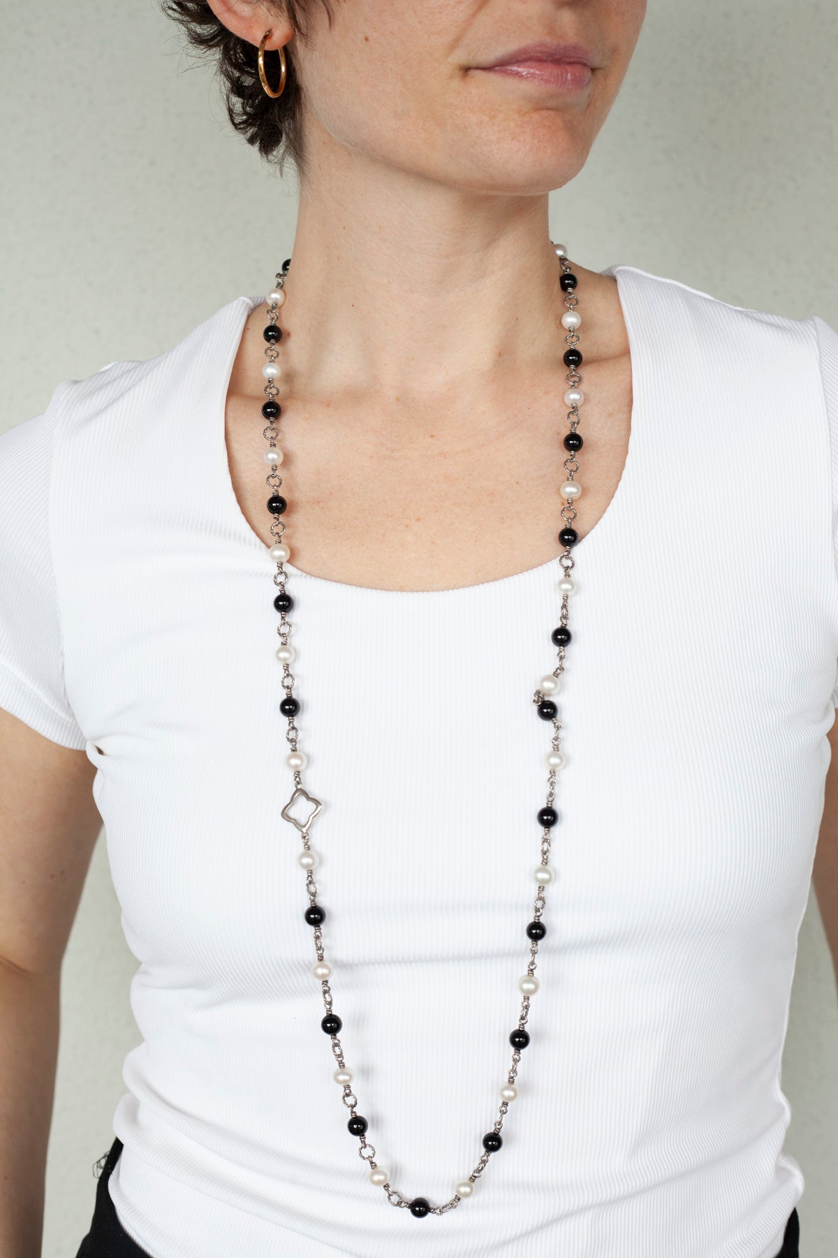 Onyx Pearl Bijoux Necklace