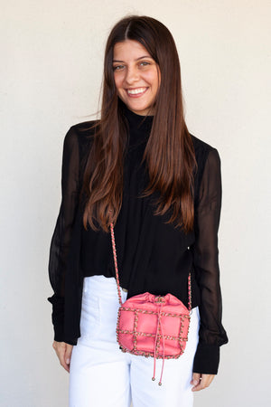 Chain Cage Bucket Bag