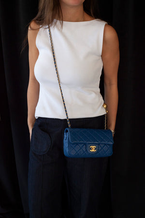 Mini Pearl Crush Rectangular Flap Bag