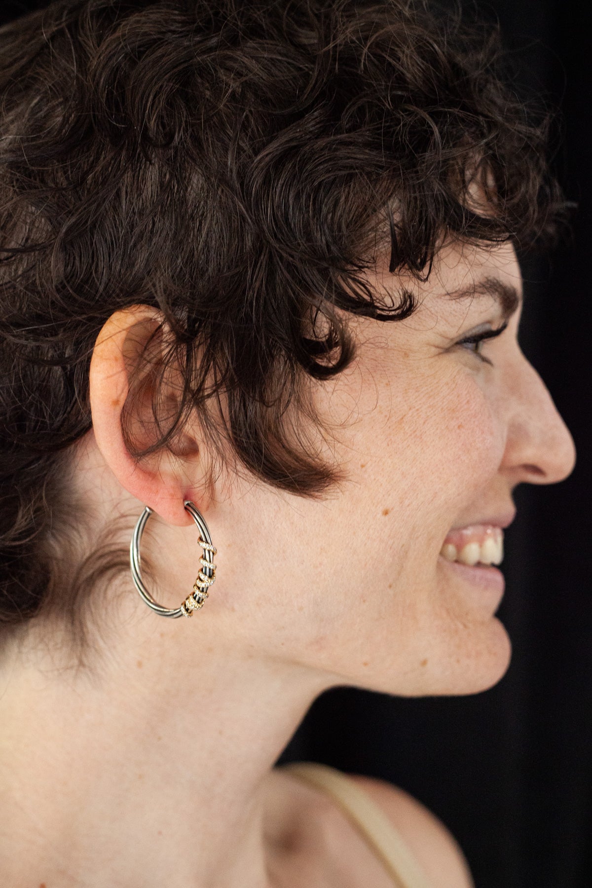 Helena Diamond Wrap Hoop Earrings