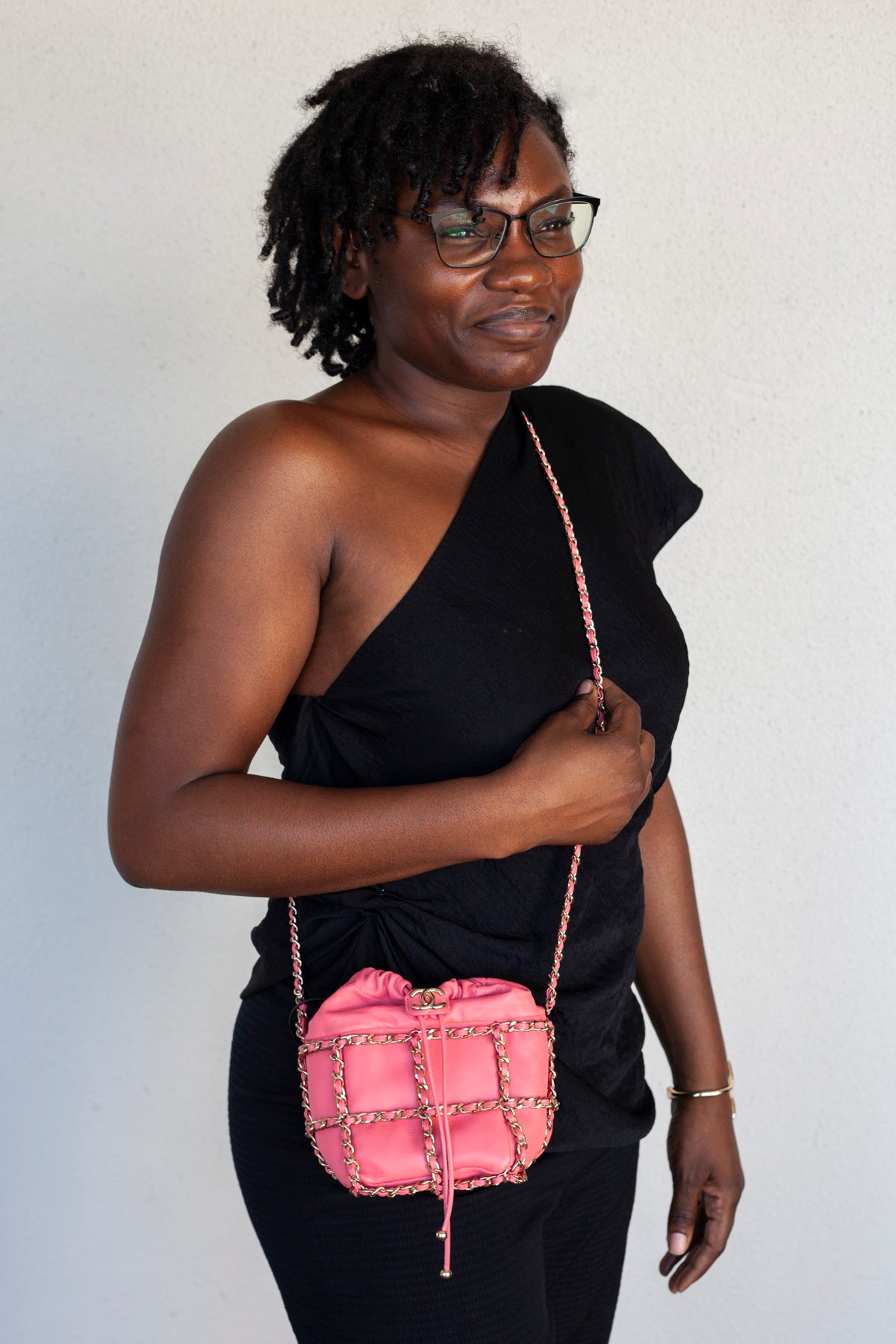 Chain Cage Bucket Bag