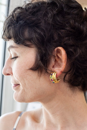 Tutti Frutti Wide Hoop Earrings