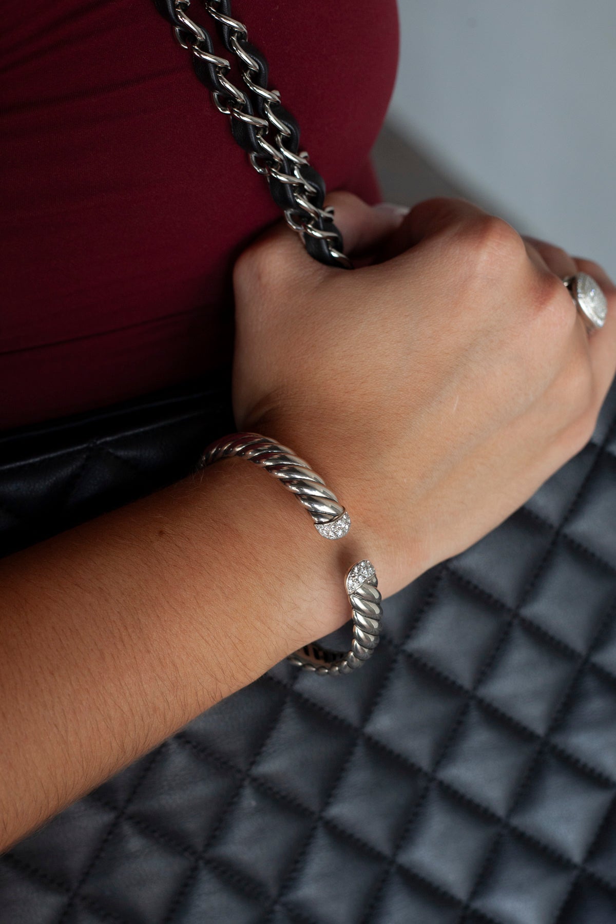 Sculpted Cable Cuff Bracelet 10mm