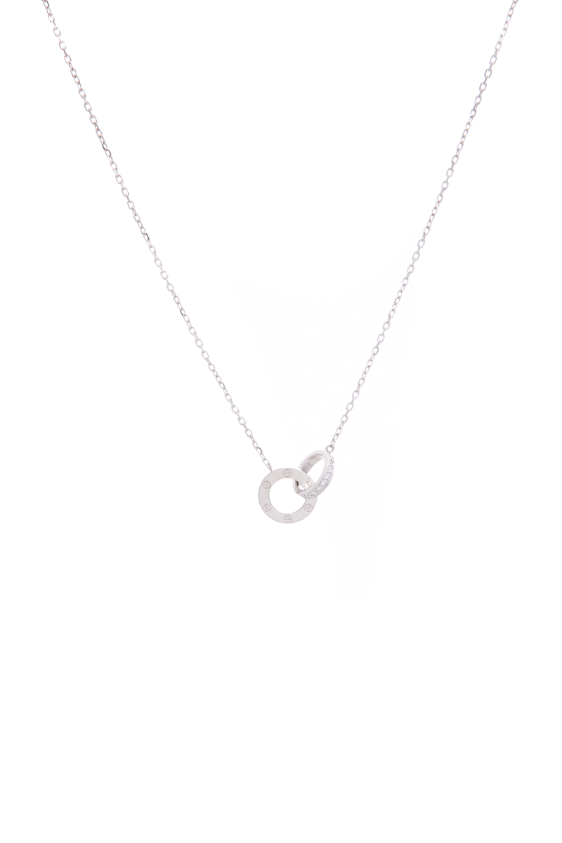 Diamond Paved Love Pendant Necklace