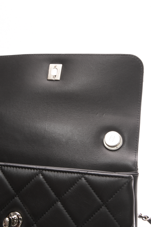 Dark Grey Flap Bag with Top Handle