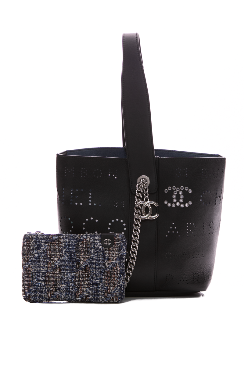 Chanel Eyelets Logo Bucket Bag - Couture USA Chanel Eyelets Logo Bucket Bag - Couture USA