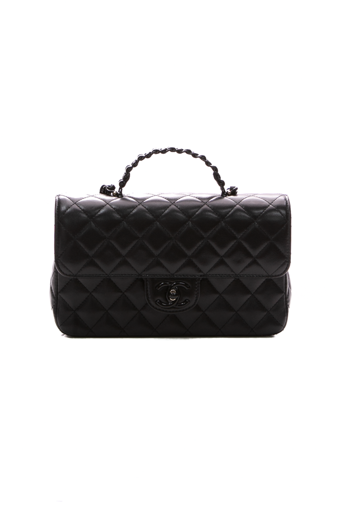 Chanel So Black Small Flap Bag With Top Handle - Couture USA