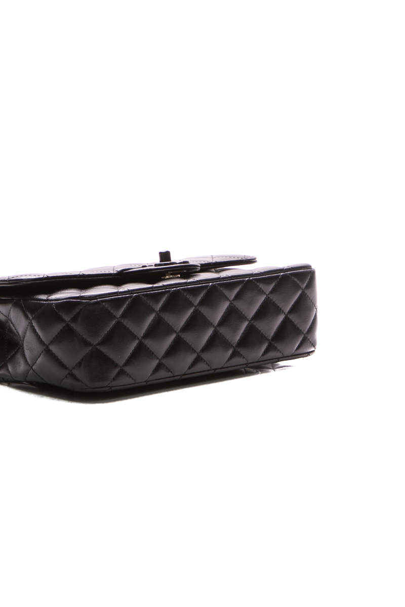 So Black Small Flap Bag With Top Handle