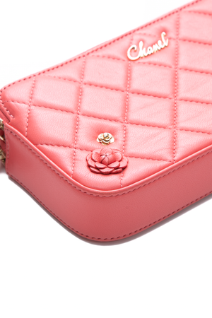 Camelia Charms Double Zip Bag