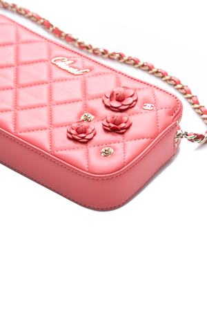 Camelia Charms Double Zip Bag