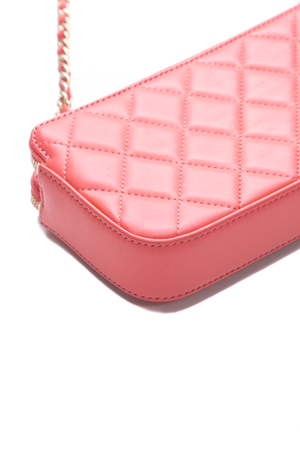 Camelia Charms Double Zip Bag