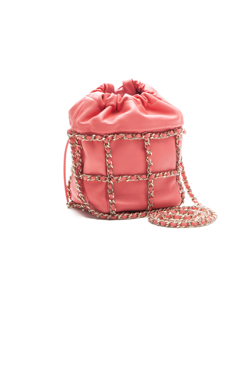 Chain Cage Bucket Bag