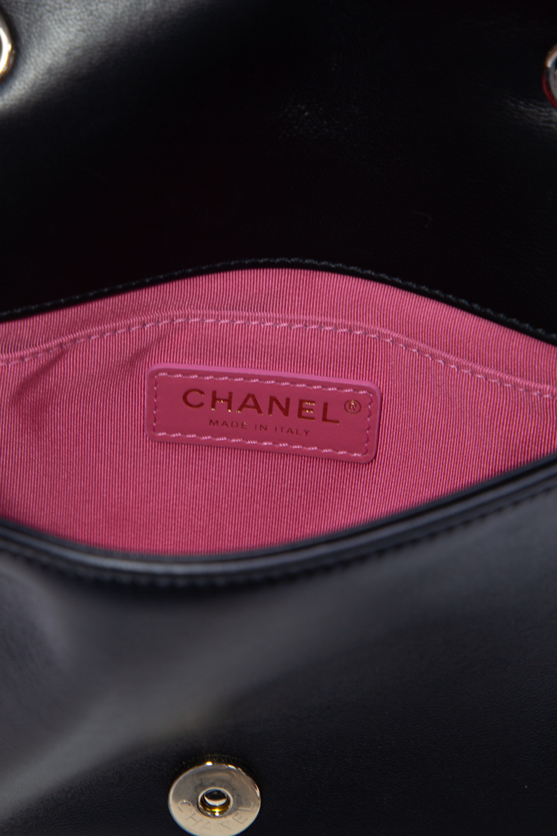 Giant Crystal CC Mini Flap Bag