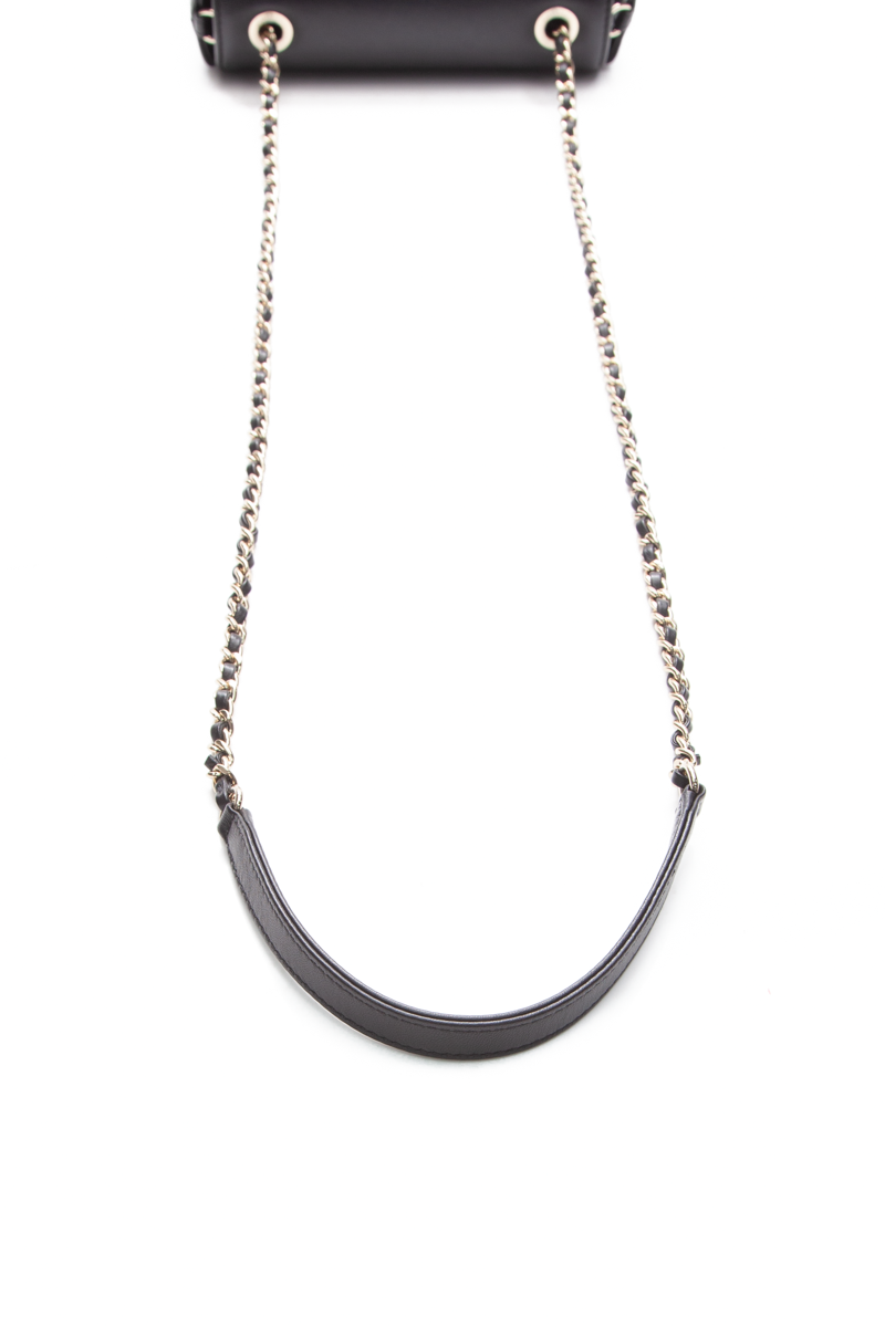 Giant Crystal CC Mini Flap Bag