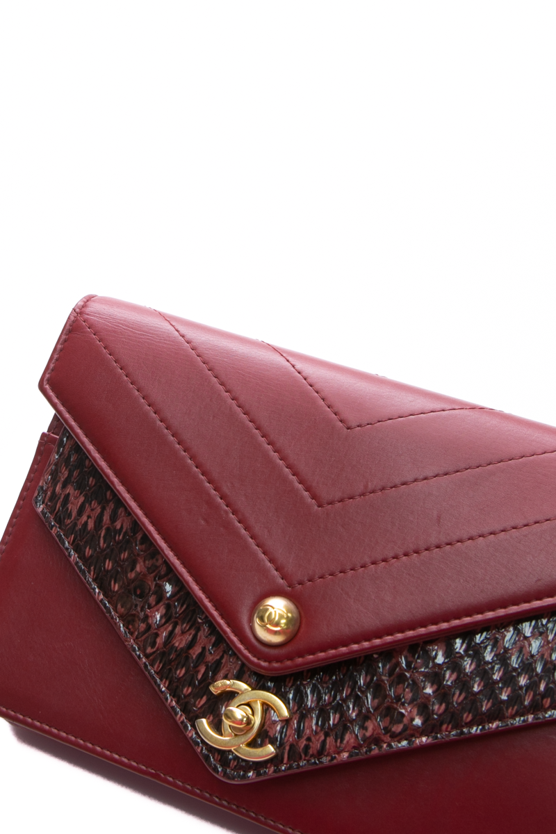 Paris-Hamburg Elaphe Double Chevron Wallet On Chain