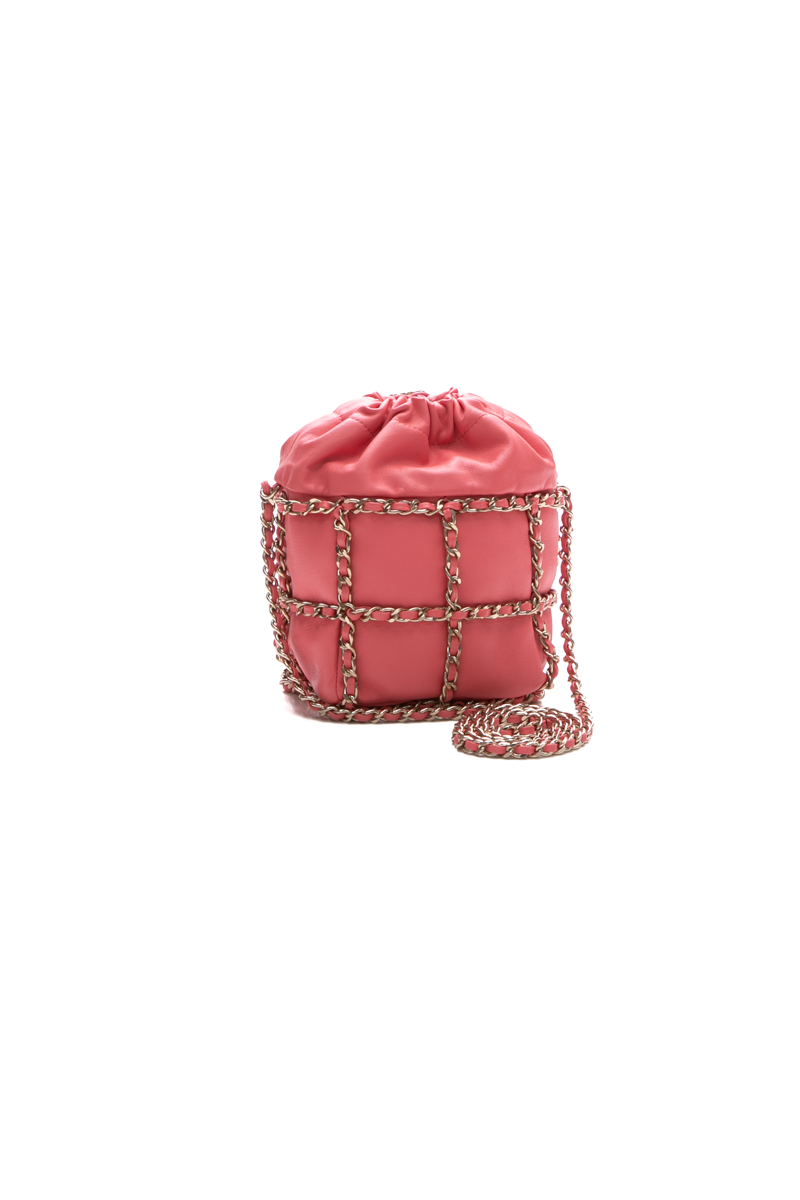 Chain Cage Bucket Bag