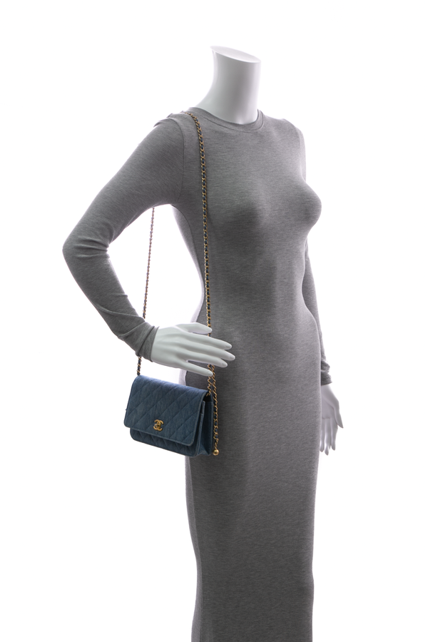 CHANEL好きな方どうぞ Chanel Denim Wallet on Chain - Couture USA