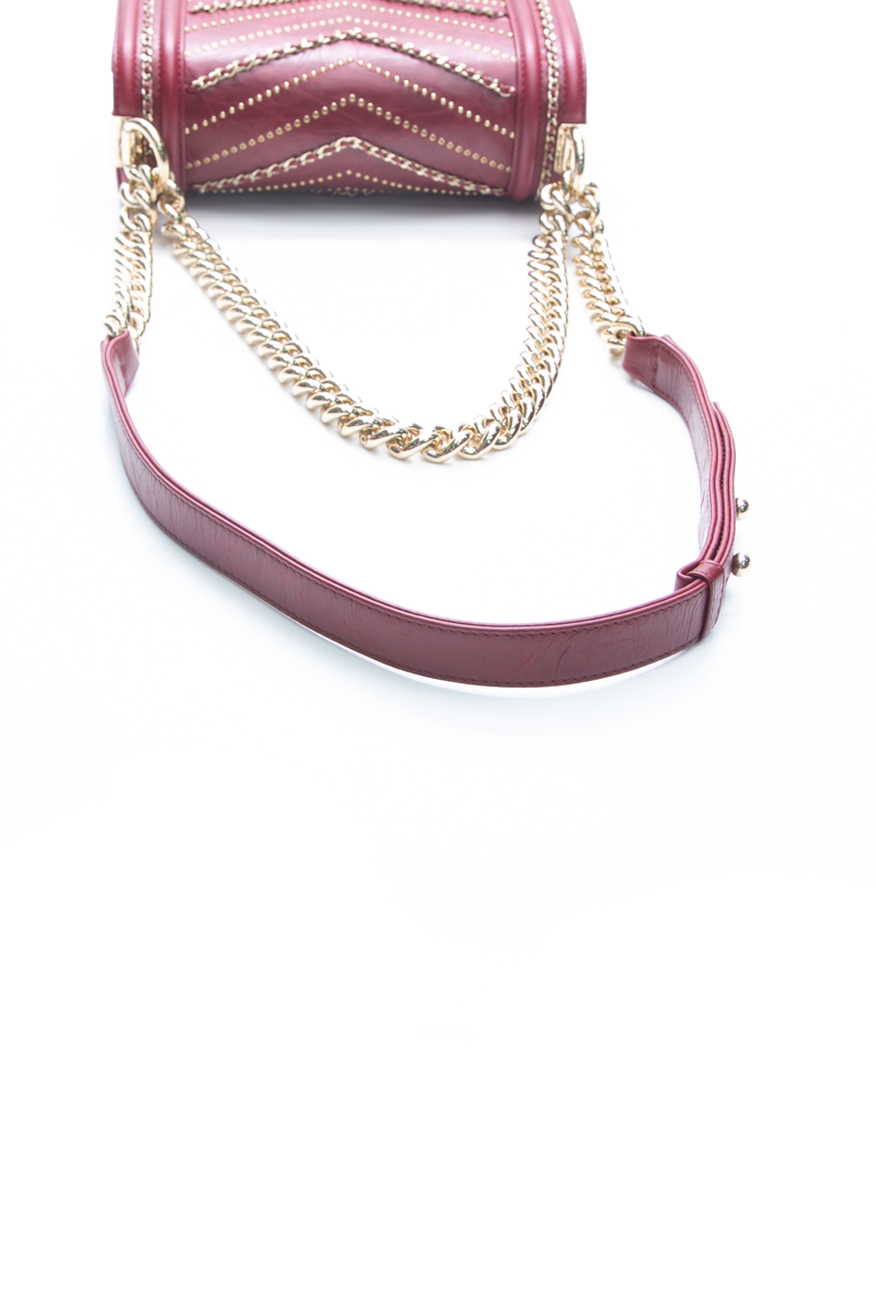 Chevron Chain Small Boy Bag