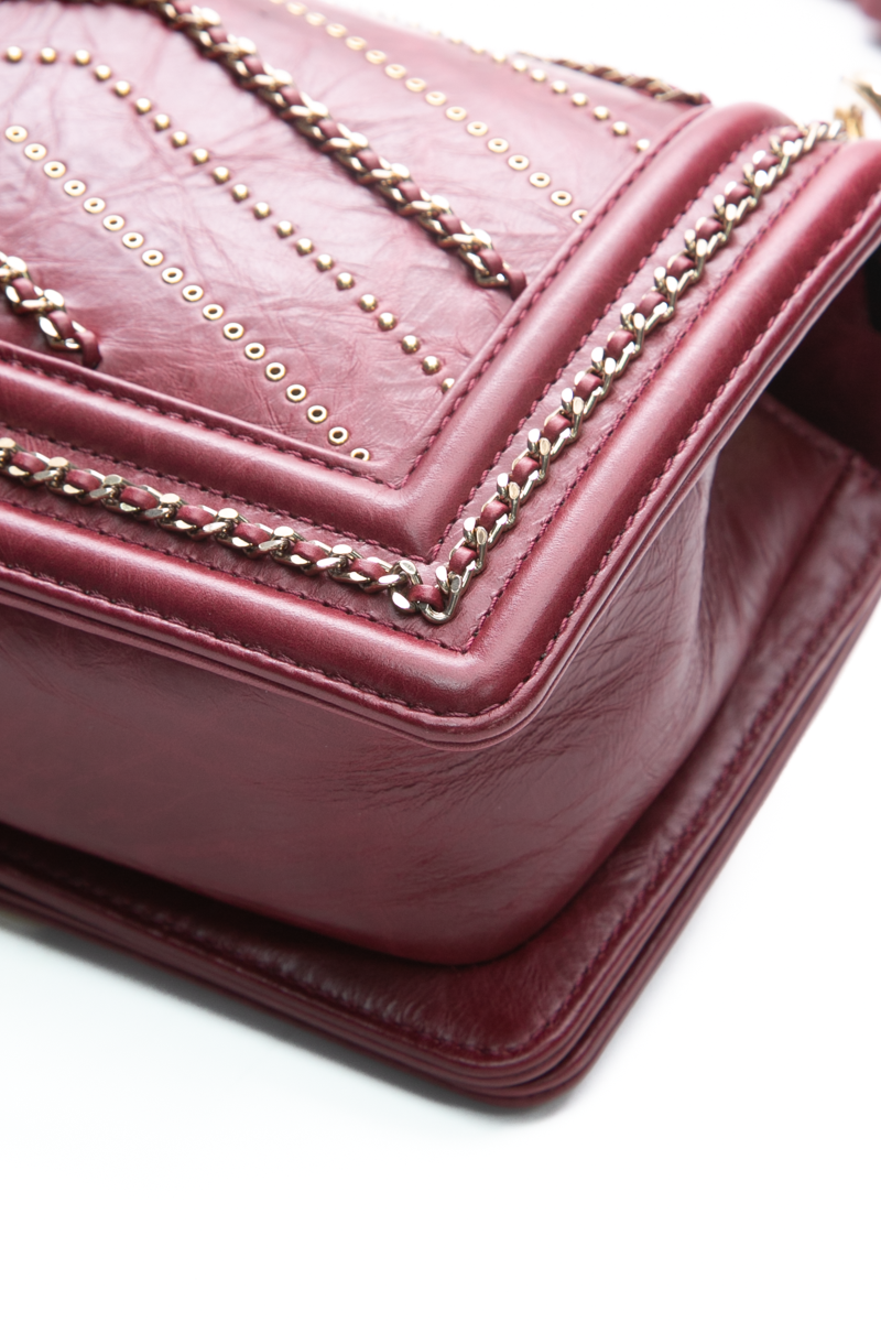 Chevron Chain Small Boy Bag