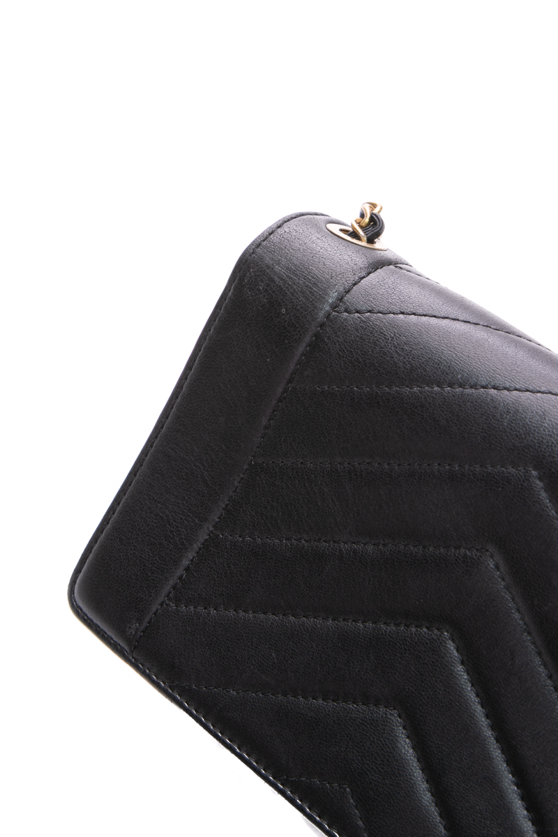 Reversed Chevron Small Flap Bag