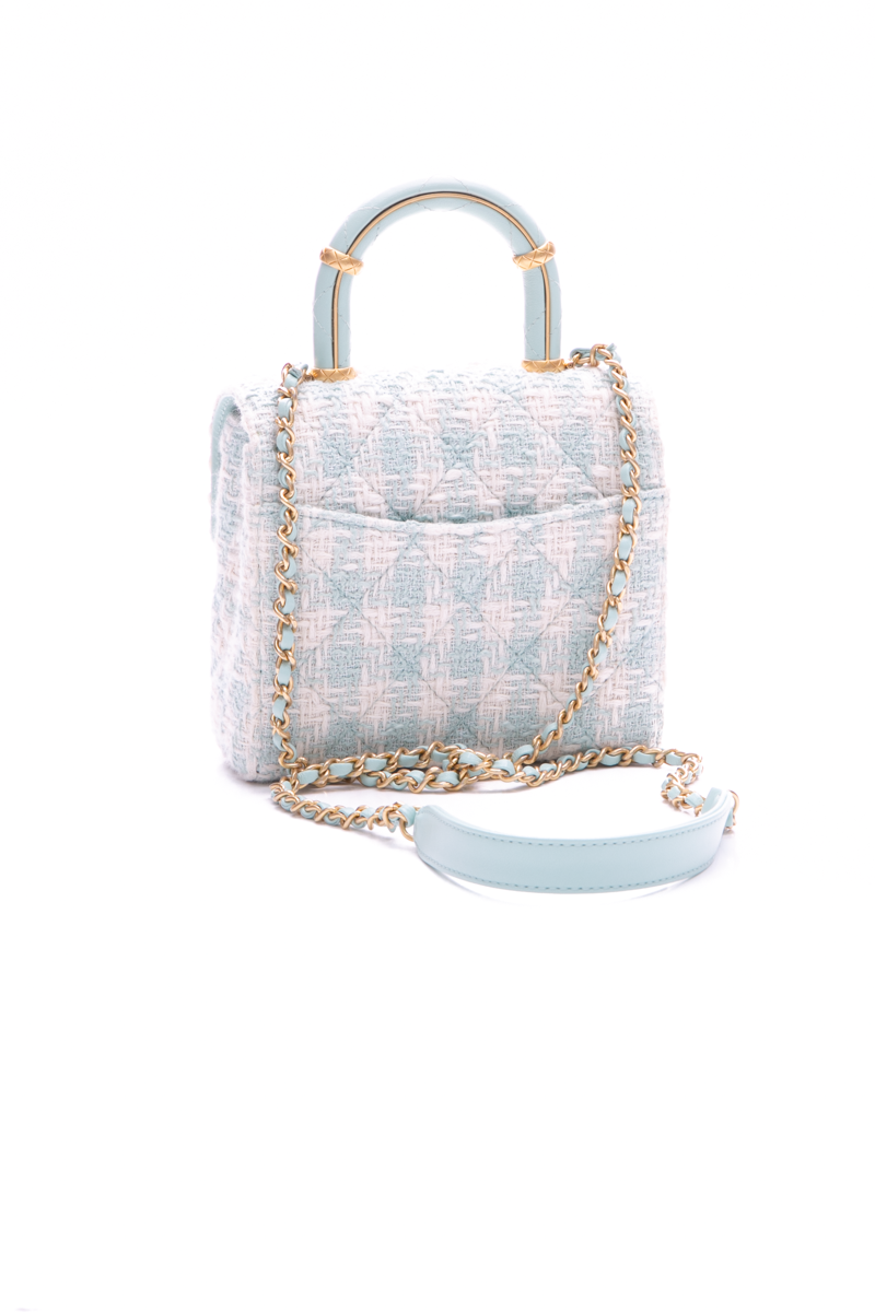 Crush Top Handle Flap Bag