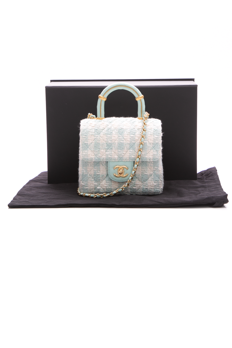 Crush Top Handle Flap Bag