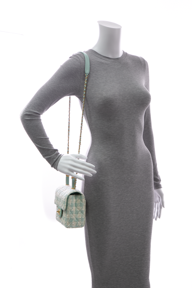 Crush Top Handle Flap Bag