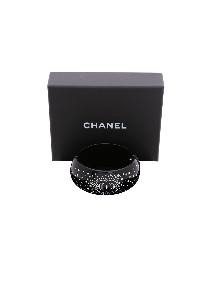 Crystal CC Hinged Bangle