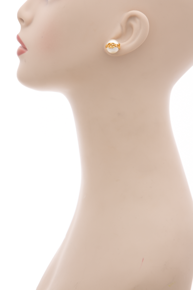 CC  Pearl Stud Earrings