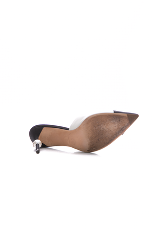 Pearl Cap Toe Mules - Size 41