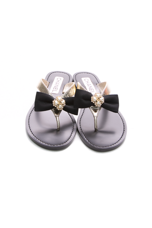 Bow Thong Sandals - Size 37.5