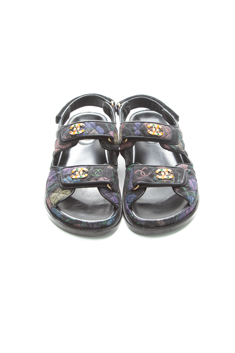 Chanel-Floral-Dad-Sandals-Size-38-290002