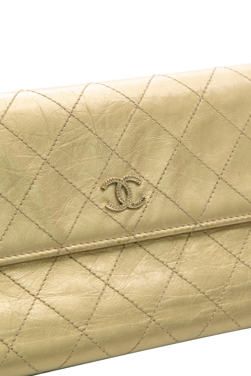CC Quilted Long Wallet