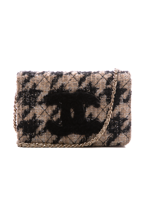 Houndstooth Wallet on Chain Bag