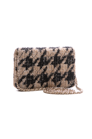 Houndstooth Wallet on Chain Bag