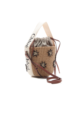 x Mifuko Small Woody Stars Raffia Bucket