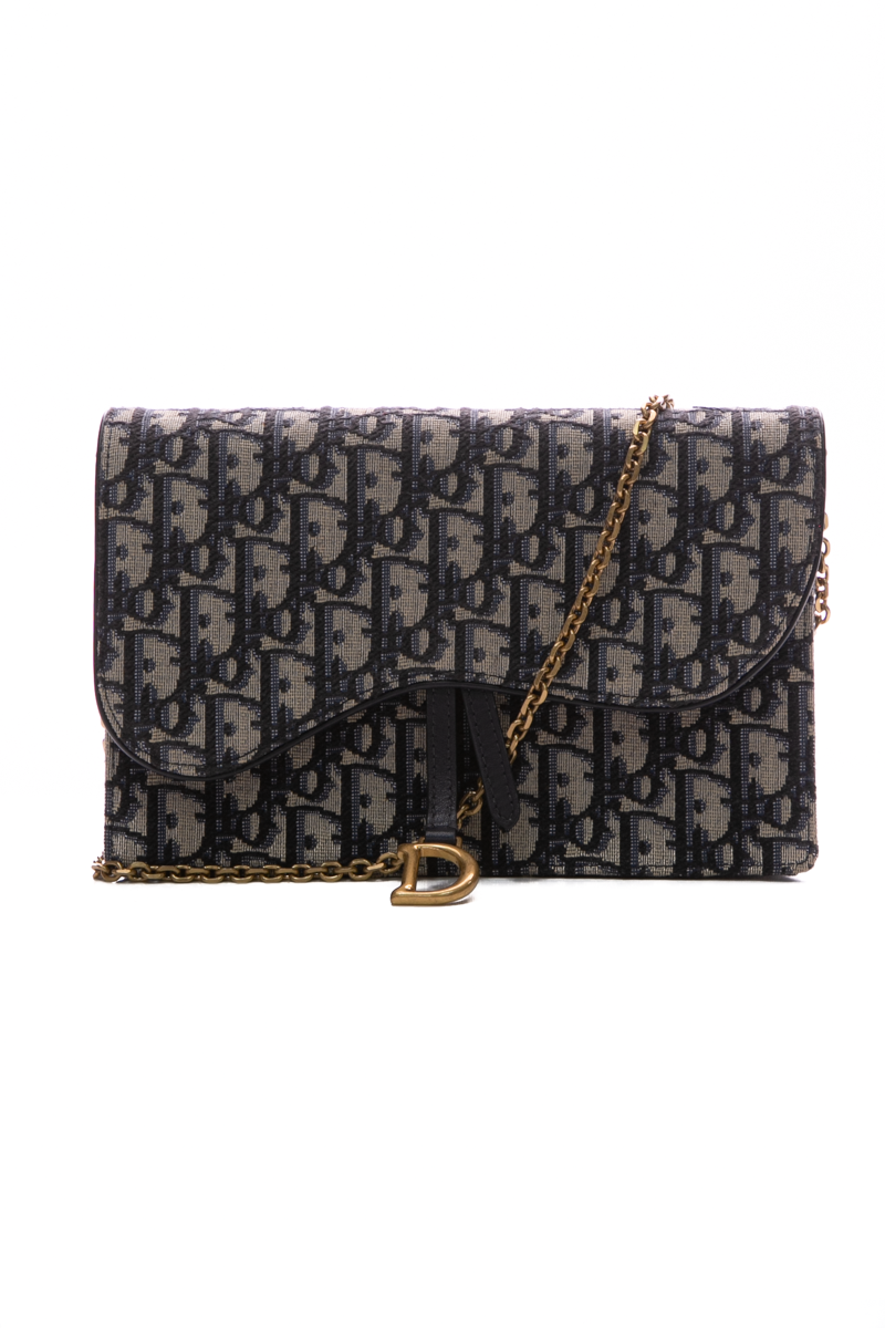 Christian Dior Saddle Pouch Chain Bag - Couture USA