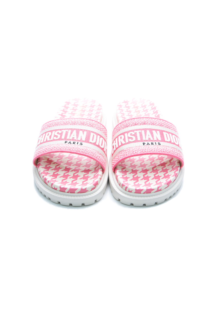 Christian-Dior-Houndstooth-Dway-Platform-Slides-Size-40.5-289608