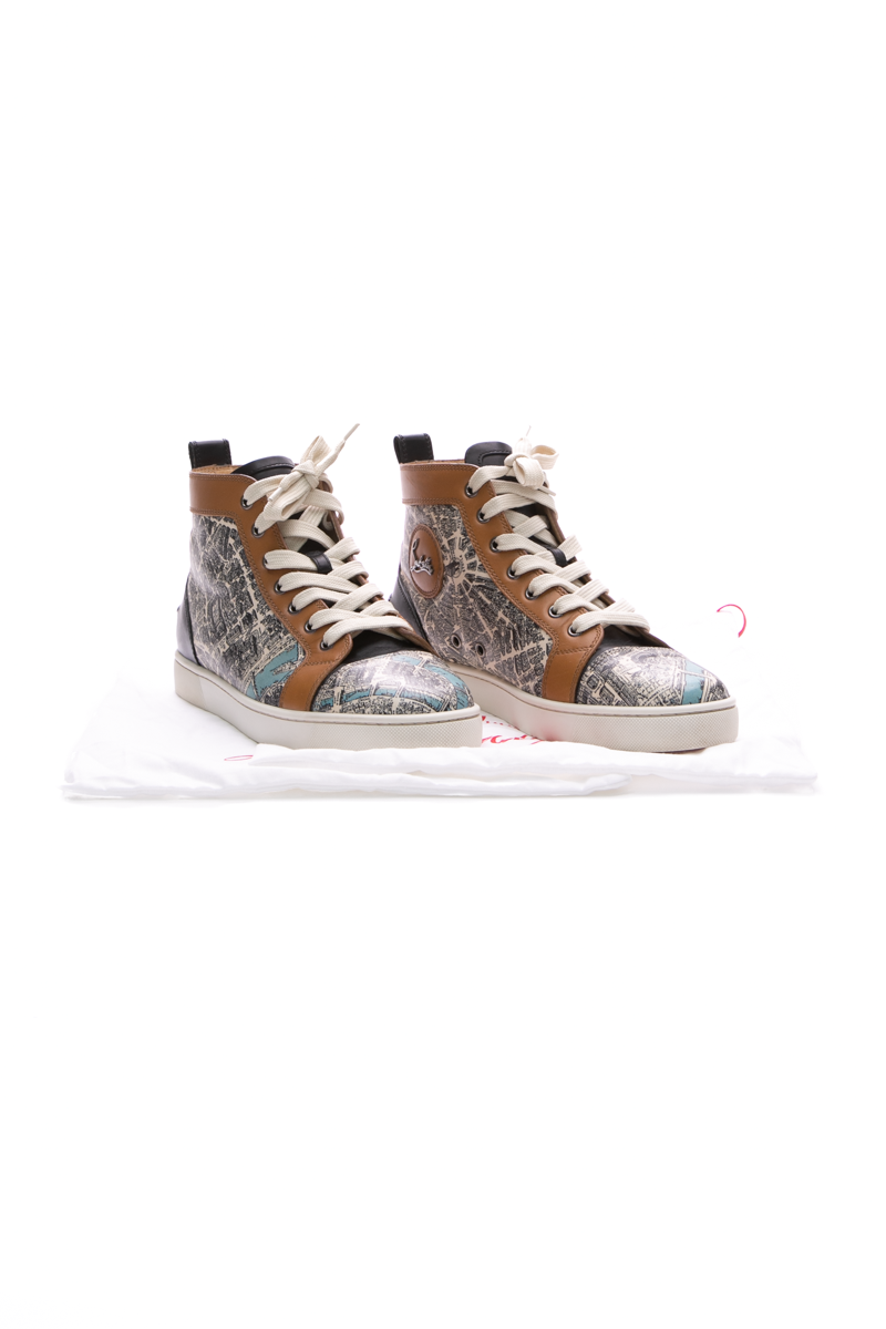 Flat Calf Plan De Paris High Top Sneakers - Size 40