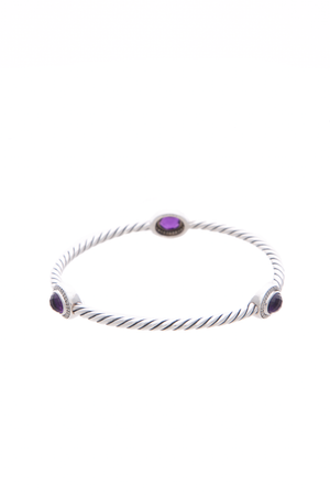 Color Classics Amethyst 3 Station Bangle