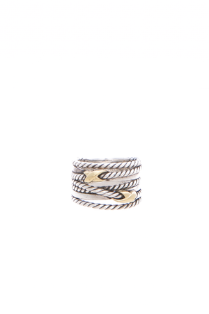 Double X Crossover Ring - Size 6.5